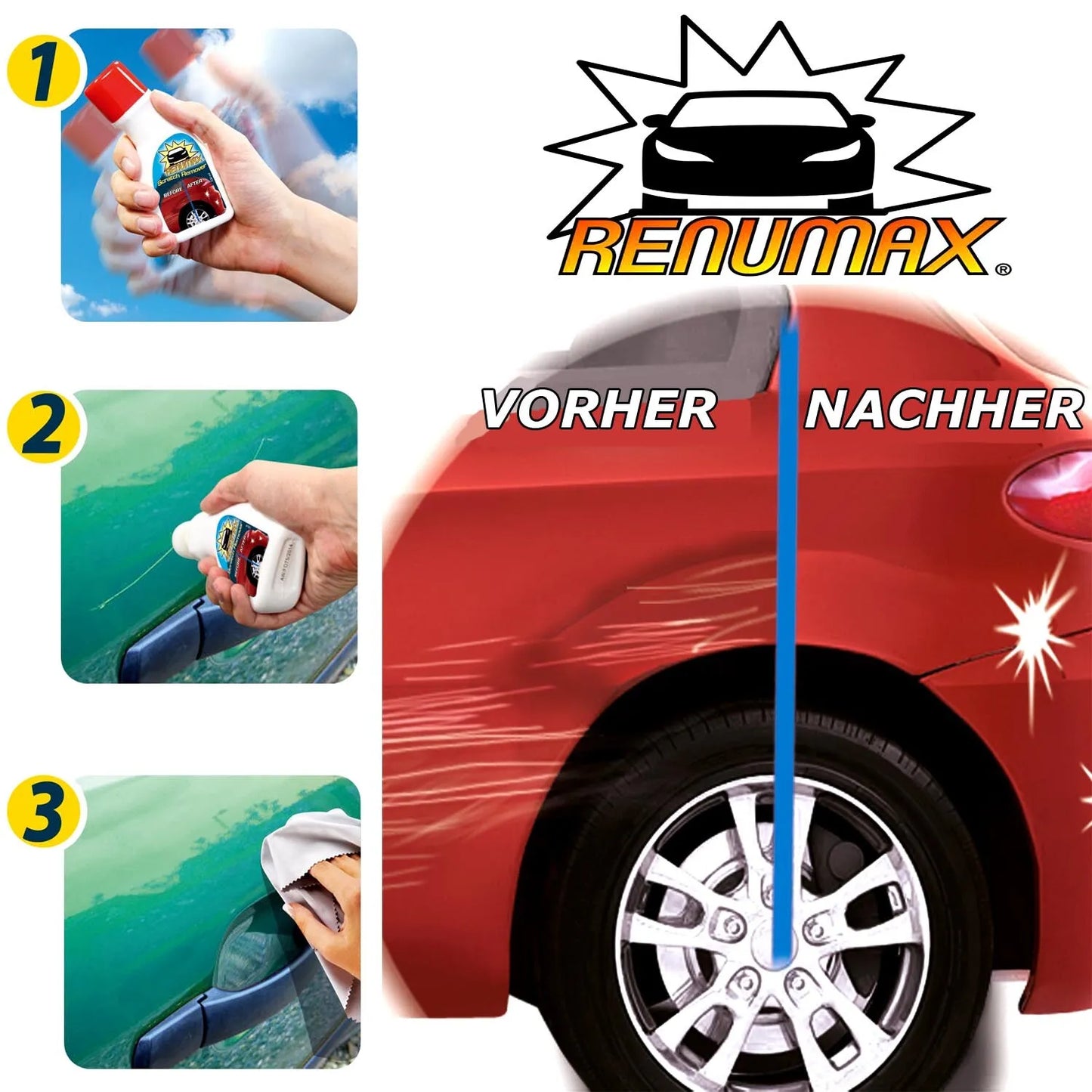Cera para reparación de arañazos de coche