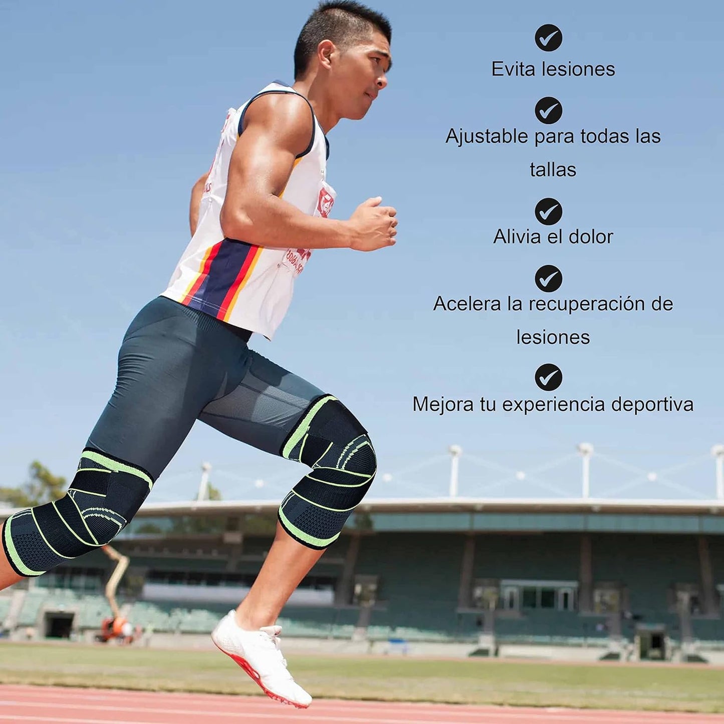 Rodillera para Alivio de la Tendinitis, Artritis y Estabilización de la Articulación - Unisex