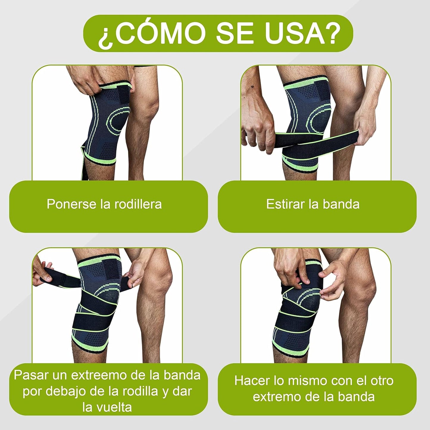 Rodillera para Alivio de la Tendinitis, Artritis y Estabilización de la Articulación - Unisex