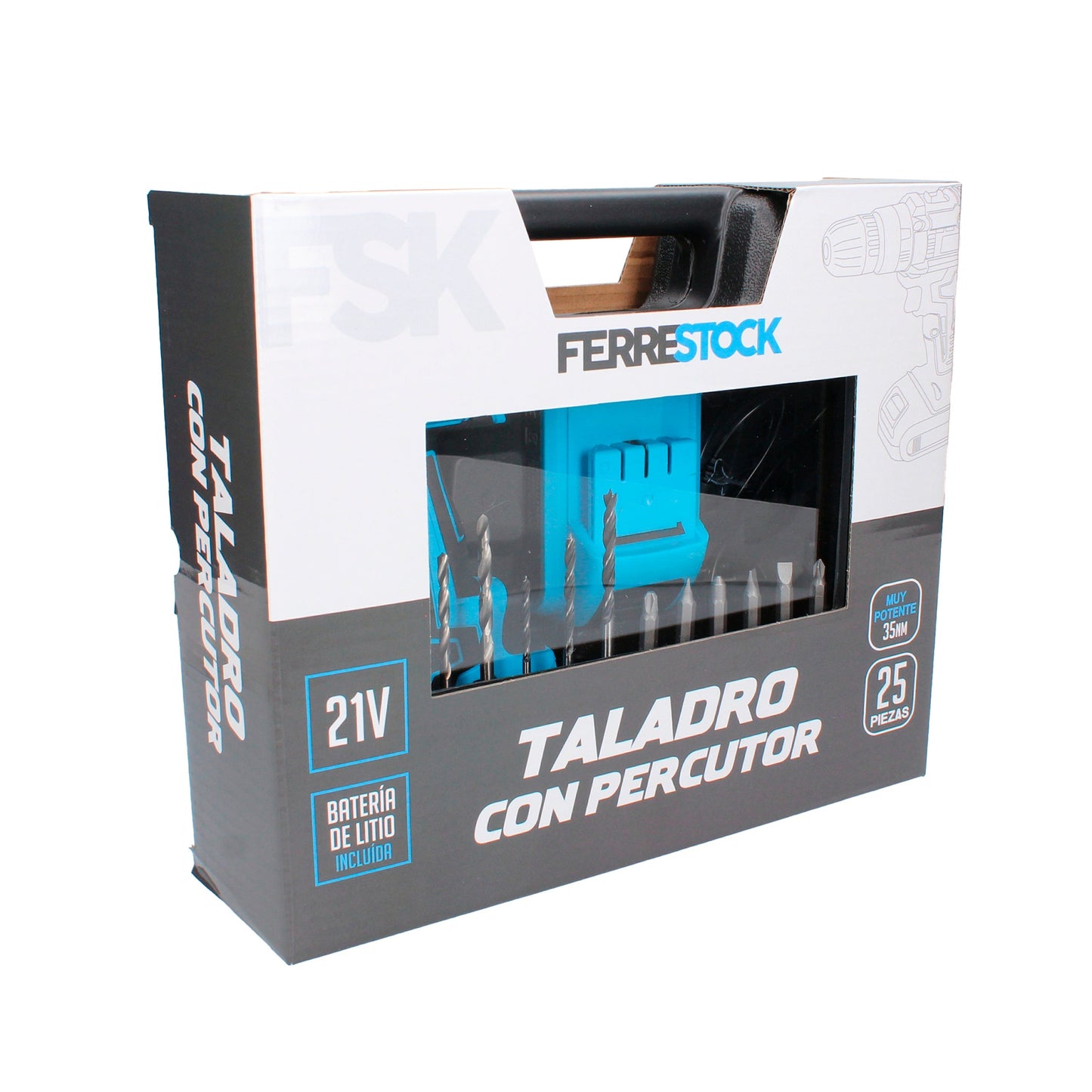Taladro Percutor + Maletín 25 Pcs