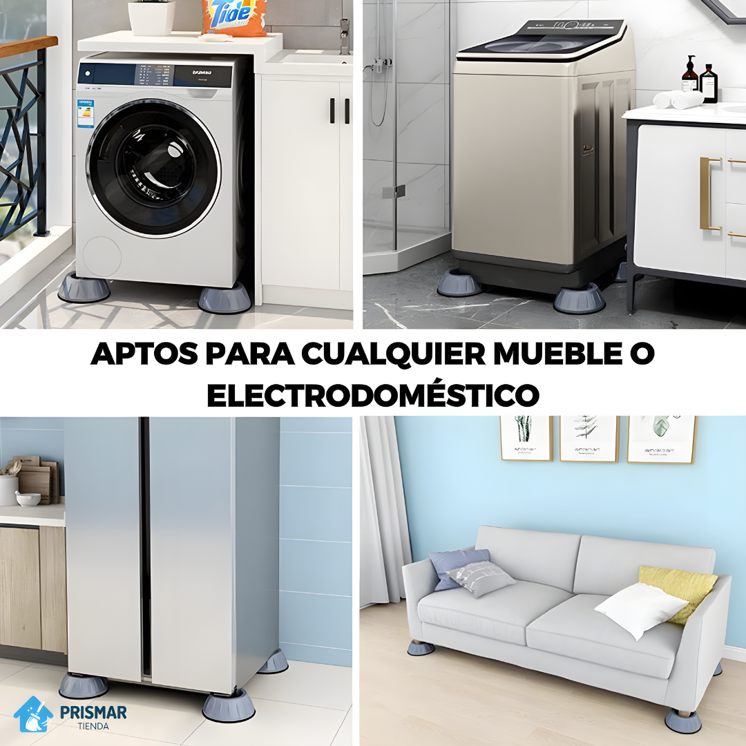 SOPORTES ANTIVIBRACIÓN LAVADORA (+300KG)