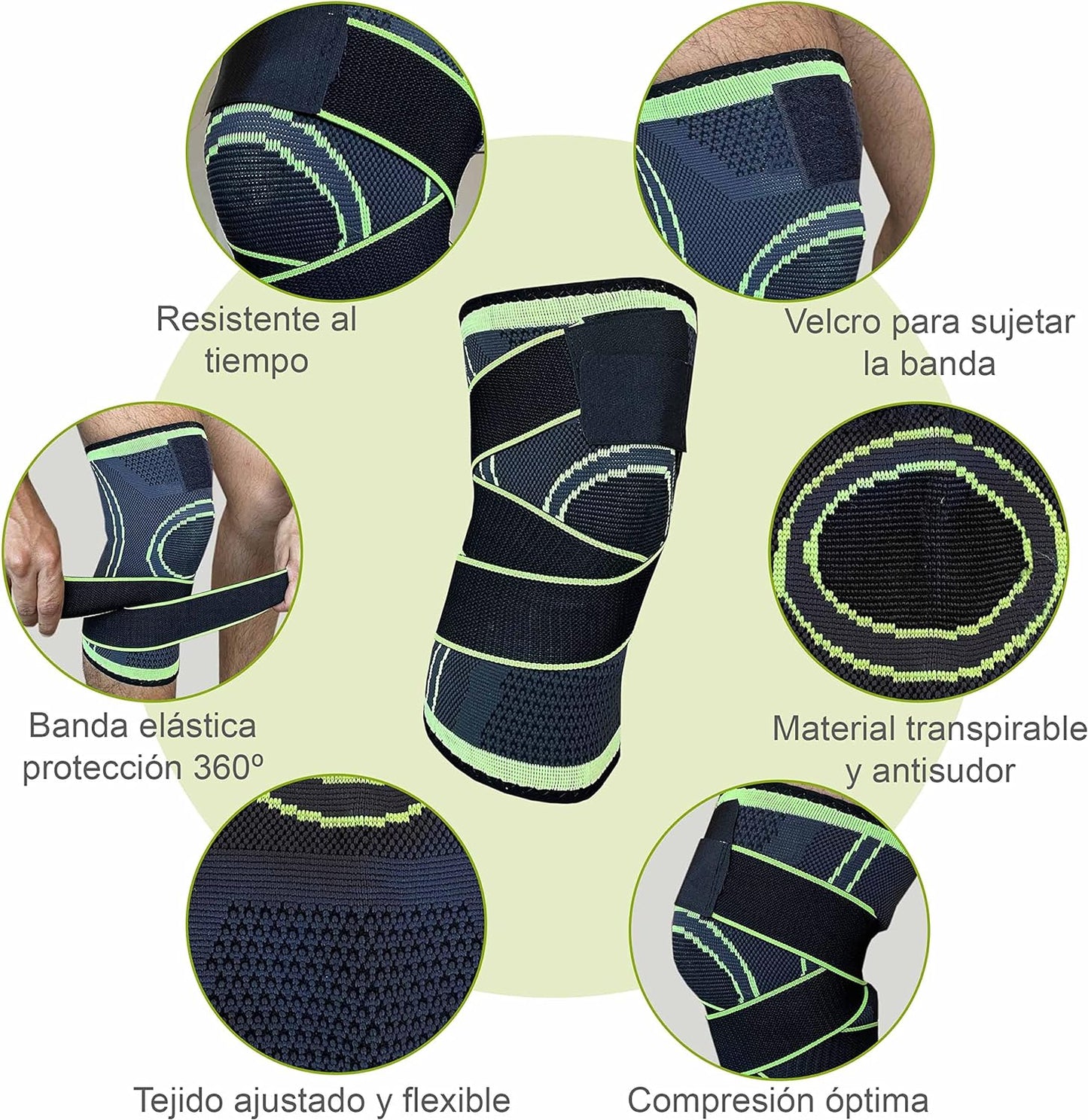Rodillera para Alivio de la Tendinitis, Artritis y Estabilización de la Articulación - Unisex